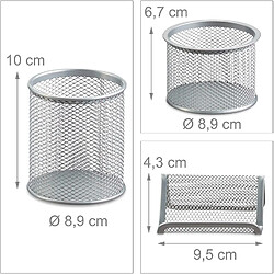 Helloshop26 Set organiseur de bureau - Gris