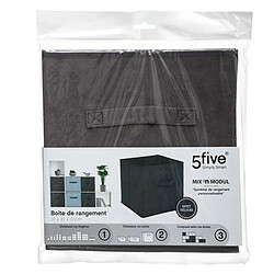 Acheter Toilinux Lot de 2 cubes de rangement en tissu l.31 x h. 15 cm - Gris foncé chiné