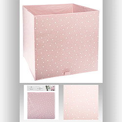 Atmosphera Bac de rangement étoile - Rose - 29 x 29 cm.