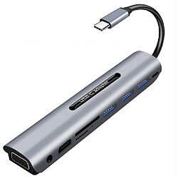 9in1 USB-C USB3.0x3 Hub TF SD HDMI VGA - MultiPort Adaptateur