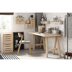Astigarraga Mini Rangement Bloc Pin Brut 6 Tiroirs