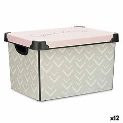 Kipit Boîte de rangement Vibes - 22L - Rose