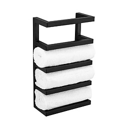 WENKO Porte-serviettes en acier inoxydable - Noir pas cher