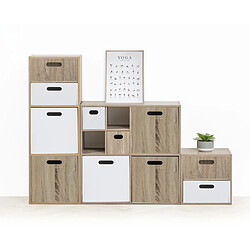 Avis Pegane Lot de 6 boîtes de rangement - Naturel