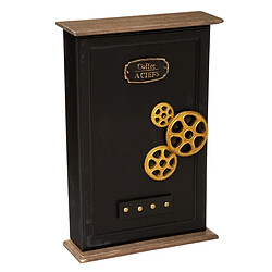 Atmosphera Boîte à clés en bois - Noir