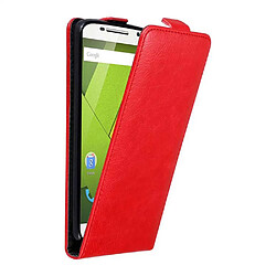 Cadorabo MOTO X PLAY - Rouge Etui flip en similicuir - Protection et accès complet aux port