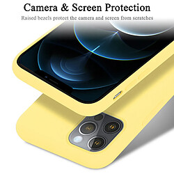 Cadorabo Coque iPhone 12 / 12 PRO - Jaune pas cher
