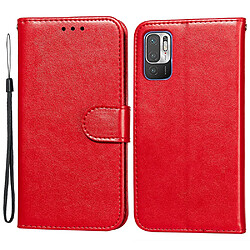Etui Xiaomi Redmi Note 10 5G/Poco M3 Pro - Rouge Etui portefeuille - Fermoir magnétique - Support intégré