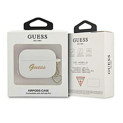 Avis Guess maroquinerie Coque AirPods Pro - Blanc