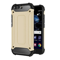 Wewoo Huawei P10 Plus Coque Armure Tough - Or Coque renforcée pour Huawei P10 Plus - Double matériaux TPU + PC - Design élégant - Protection anti-chocs et rayures
