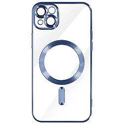 Avizar Coque MagSafe pour iPhone 14 avec Contour Chromé Ultra Élégant Bleu clair 
