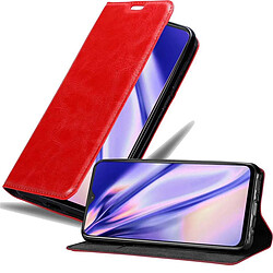 Cadorabo Coque pour OnePlus 6T - Rouge Étui portefeuille en PU - Fermeture magnétique - Design ultra fin