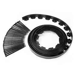 Idmarket MARKET - Bordurette Jardin Noire 8 m