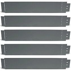 Idmarket MARKET Bordurette acier gris anthracite