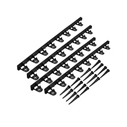 Nature Bordures à gazon Noire x4