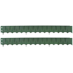 GARDMAN Bordure polypropylène 116 cm (Lot de 2) Bordure polypropylène durable - Installation pratique - Robuste - Couleur verte discrète - L 116 cm