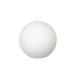 Comptoir Des Bougies Bougie boule Rustic - Diam. 10 cm - Blanc