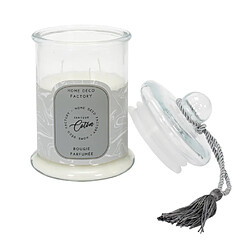 The Home Deco Factory the_home_deco_factory Bougie Parfumée Bonbonnière - Gris/Coton