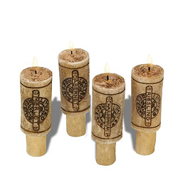 Totalcadeau Bouchon de Bouteille de Vin en Forme Bougie