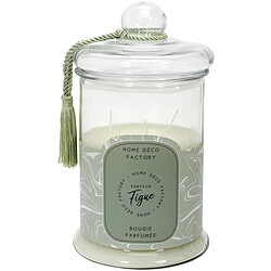 The Home Deco Factory Home Deco Factory Bougie Bonbonnière Vert - Figue