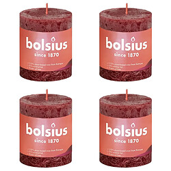 Bolsius Bougies pilier rustiques Shine - Rouge velours