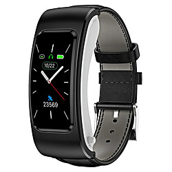 Yonis Montre Intelligente Étanche Cuir Bluetooth Bracelet connecté - Écran 1.08 pouces - Surveillance santé - Compatible Android/iOS - Notifications et contrôle musique