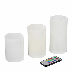 Paris Prix Lot de 3 Bougies LED Variation Couleurs