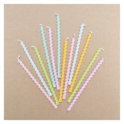 Scrapcooking Bougies Longues Torsadées Pastel