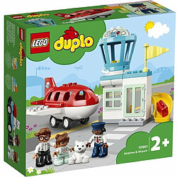 LEGO Avion et aéroport DUPLO 10961 Jeu de construction LEGO DUPLO - Voyage en avion pour enfants