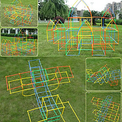 Paille Constructeur Tige Jouets 500 Pièces pas cher