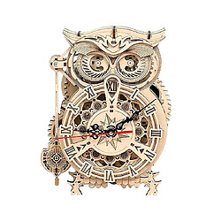 Universal Chouette Horloge 3D Bois