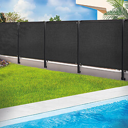 Brise vue Renforcé Noir 1.5 x 10 M 220 gr/m² - IDMARKET