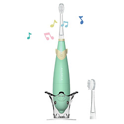 Ailoria BUBBLE BRUSH sonique enfant - Mint Brosse à dents sonique enfants - LED et musique - Timer 2min - Forme dauphin