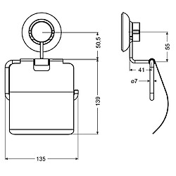 CORNAT Porte-papier hygiénique 3in1 Comfort - Chrome pas cher