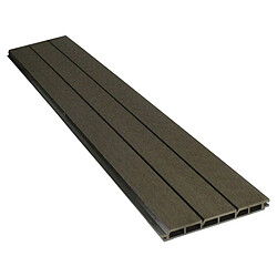 Habitat Et Jardin Kit Clôture 8 x 1.6m composite - Kit de fixation offert - Marron