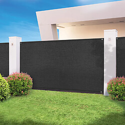 Idmarket Brise vue 1,5 x 10 M noir - 300 gr/m²
