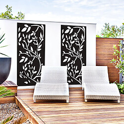 Idmarket Panneau déco 150x50cm LIS noir pas cher