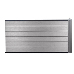 Mendler WPC Pare-vue Sarthe - Gris