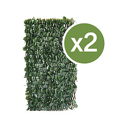 Habitat et Jardin Clôture treillis - Saule - Lot de 2