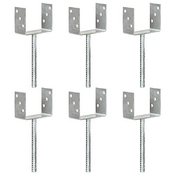 VIDAXL Piquets de clôture - Acier galvanisé