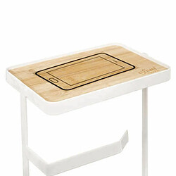 Porte-papier hygiénique avec rangement téléphone - Blanc