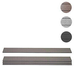 Mendler Lot de lattes - WPC Sarthe - Gris - 180 cm