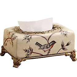 Boîte à serviettes en résine - Jaune