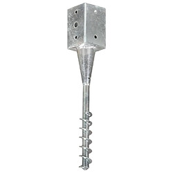 VidaXL Piquets au sol Argenté 9x9x56 cm