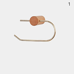 Porte-serviettes mural en bois - Brun