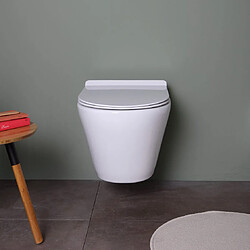 Kiamami Valentina Blues WC et Bidet Suspendus - Céramique pas cher