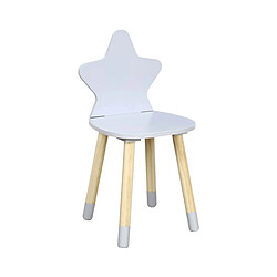 The Home Deco Kids Chaise Enfant - Etoile Gris Clair