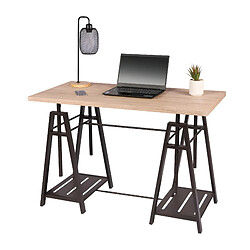 Avis Urban Living Bureau architecte avec Trepied - Noir et Bois - H. 75 cm