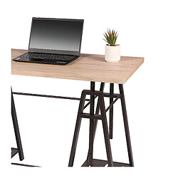 Acheter Urban Living Bureau architecte avec Trepied - Noir et Bois - H. 75 cm