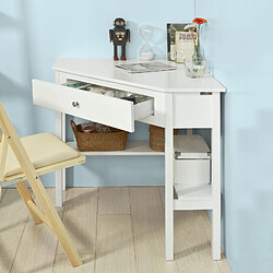 SoBuy FWT31-W Bureau d'angle avec tiroir